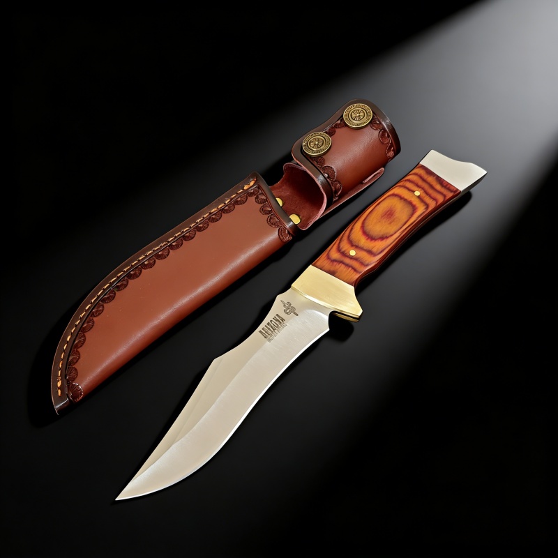 Vintage Collectible Knife - Vintage Straight Blade Knife with Color