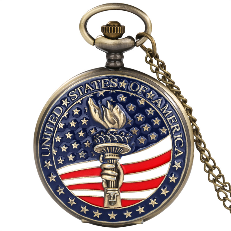 Vintage Watch Collecting - Vintage Flag Torch Liberty Design Men
