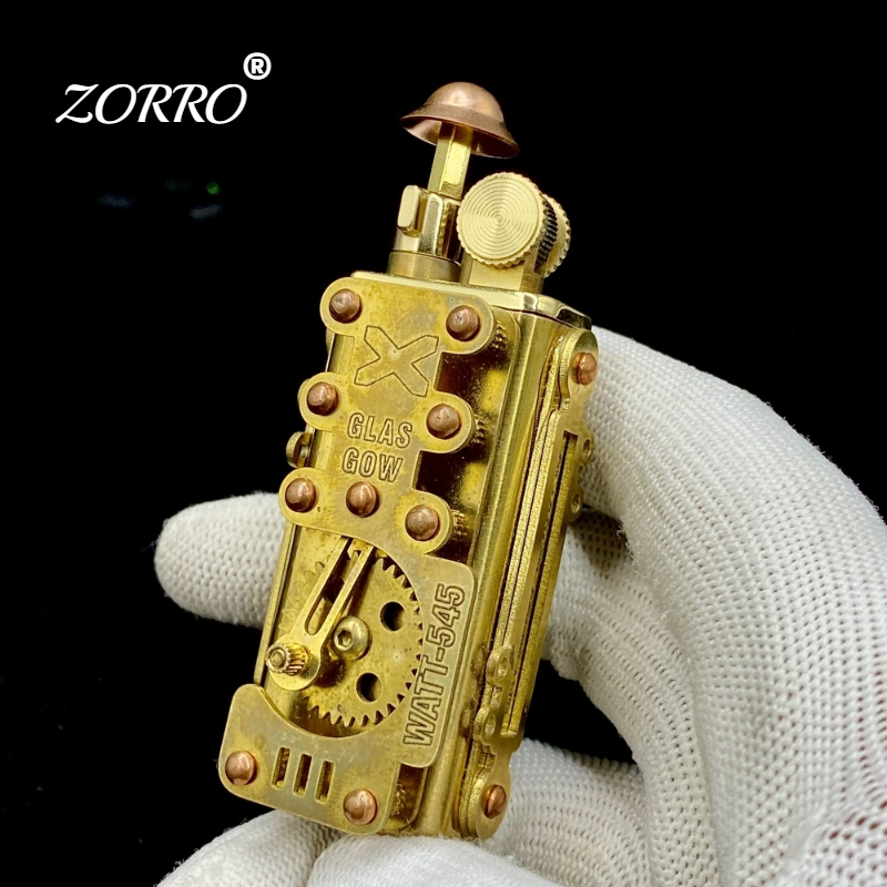 Vintage Collectible Lighters - Zorro Handmade Brass Vintage Mechanical Oil