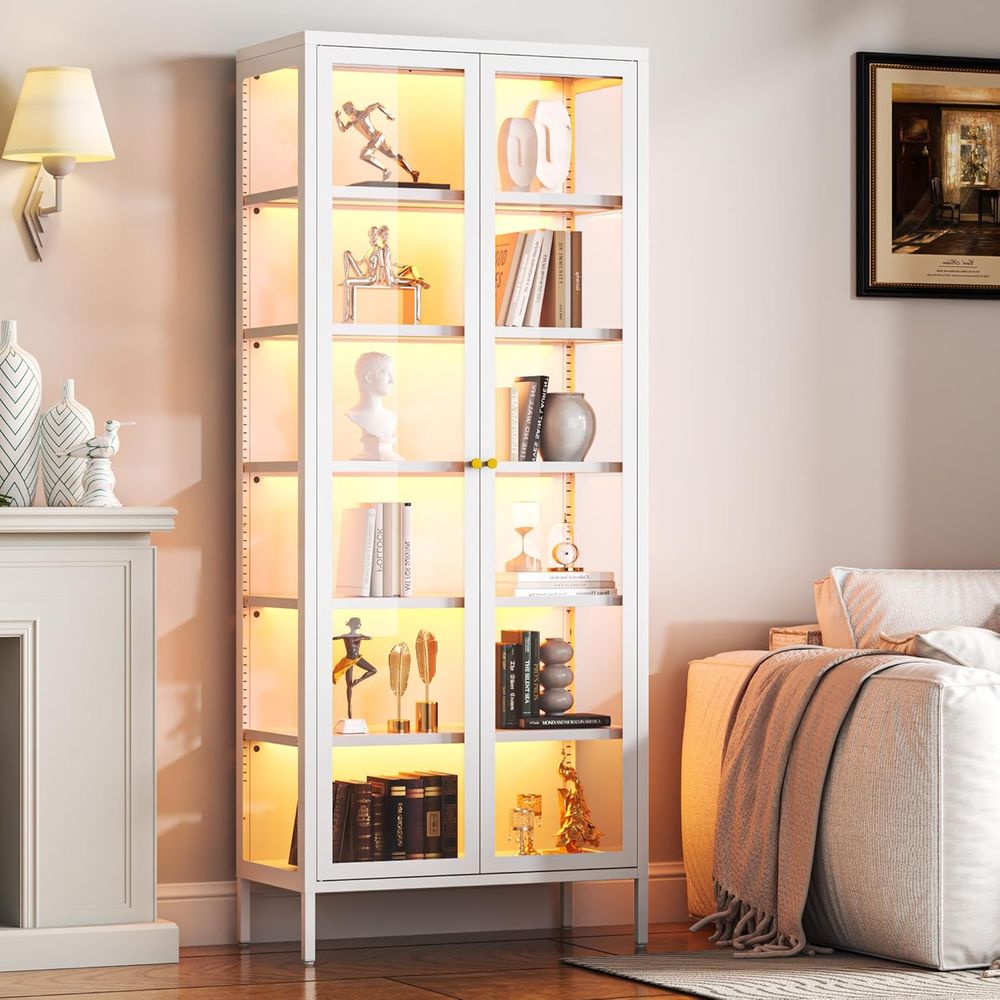 Collectible Collection - 67 6-Tier Glass Curio Cabinet with