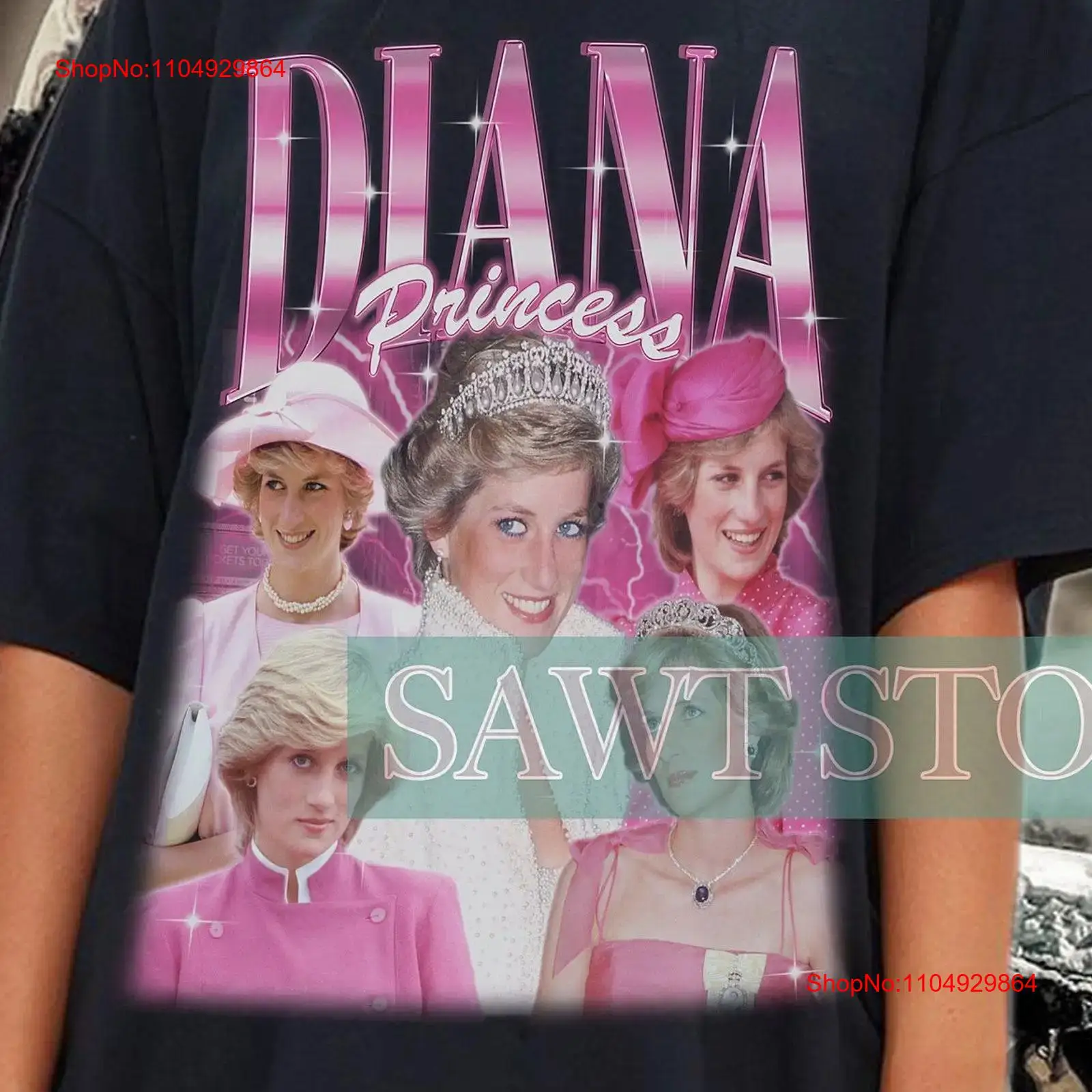 Vintage Collectible Figures - PRINCESS DIANA Retro T Shirt Fan