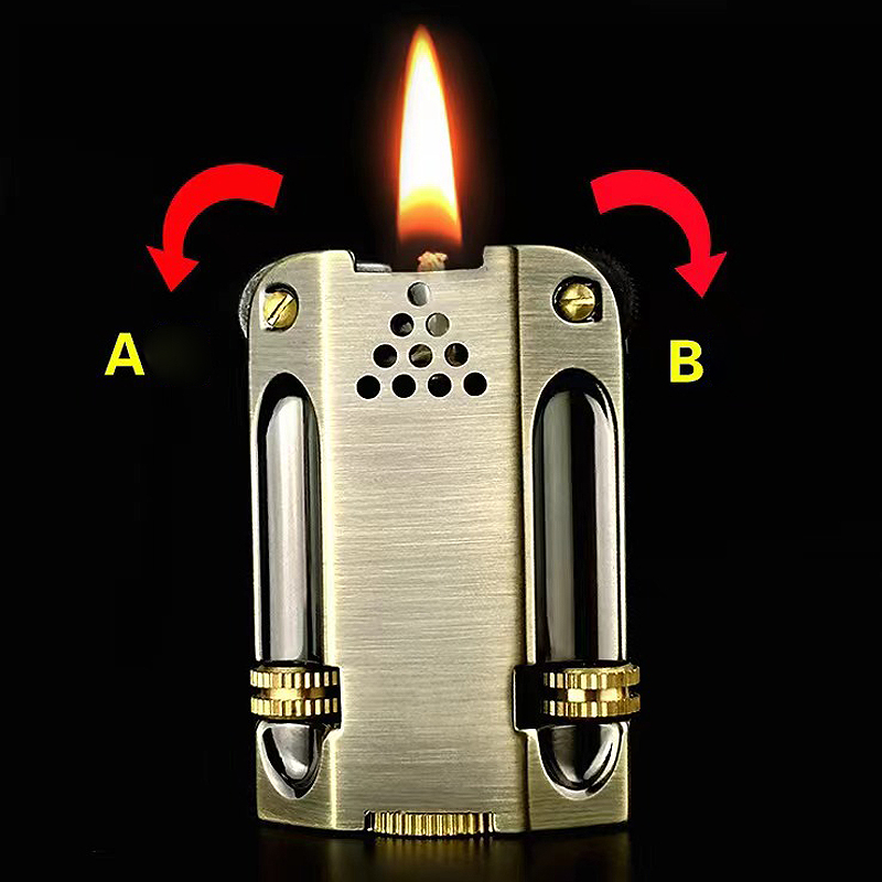 Vintage Zinc Alloy Dual Flint  - Vintage Collectible Lighters avis et prix