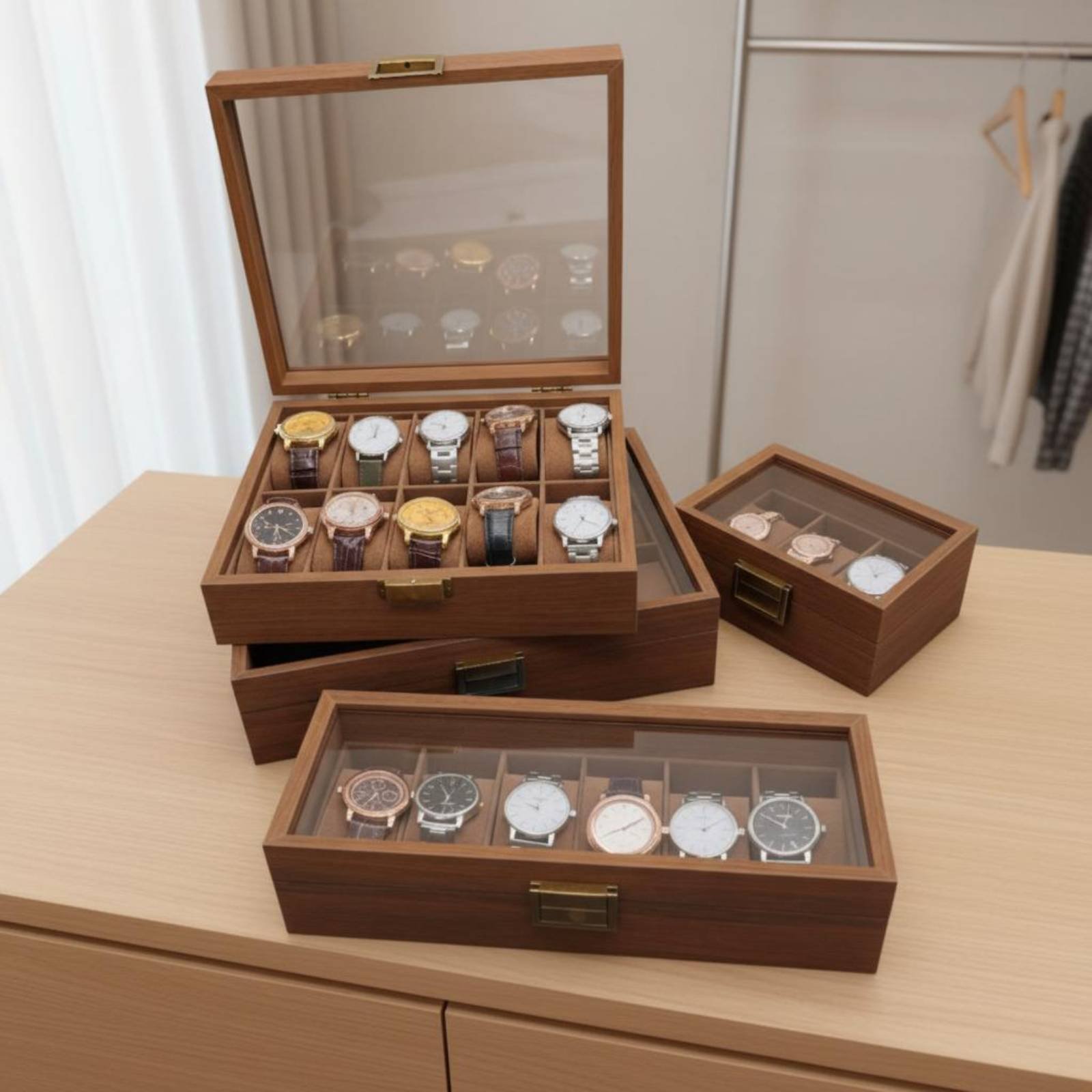 Wooden Watch Display Case Vint - Vintage Watch Collecting avis et prix