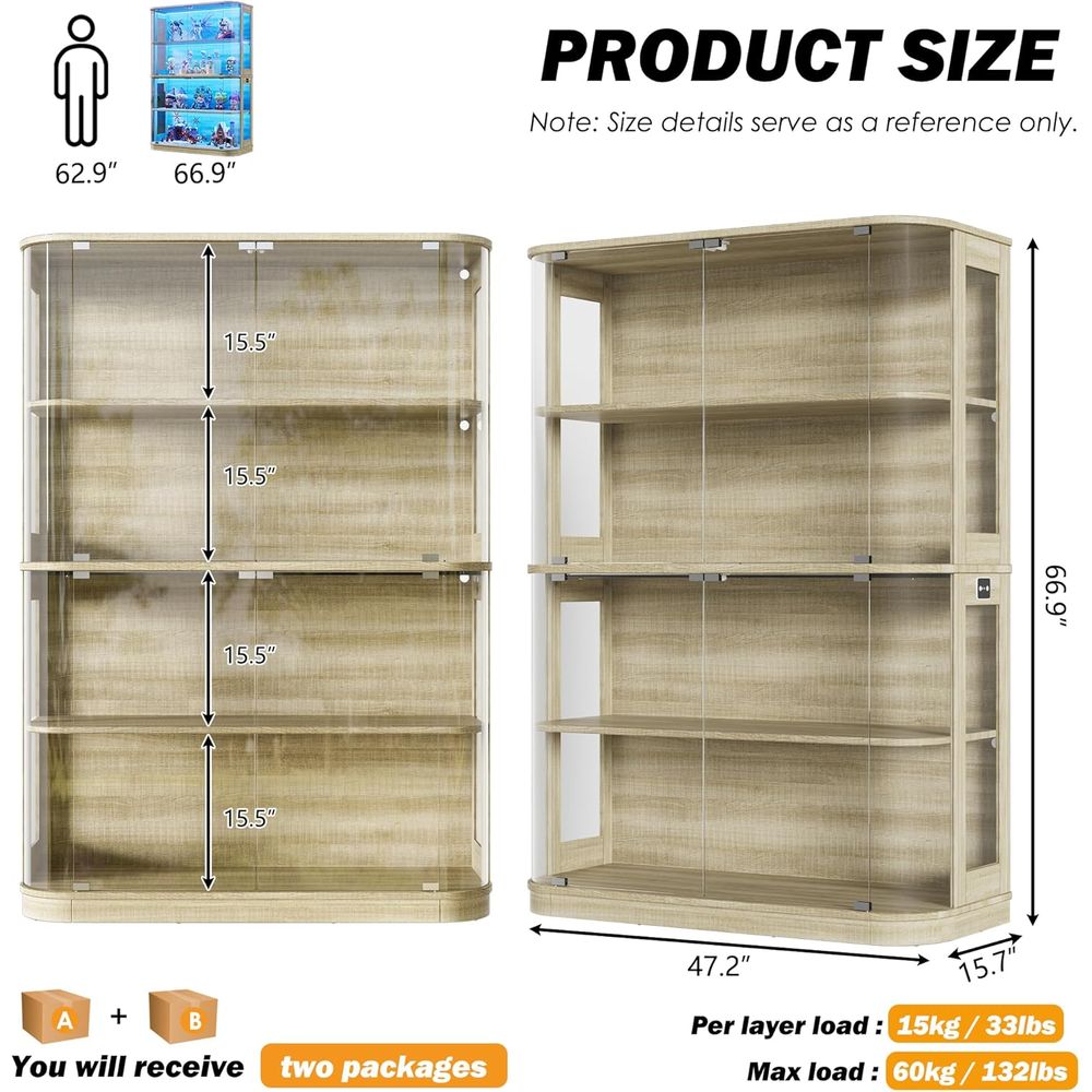 47.2 Glass-Door 4-Tier Display - Collectible Collection avis et prix