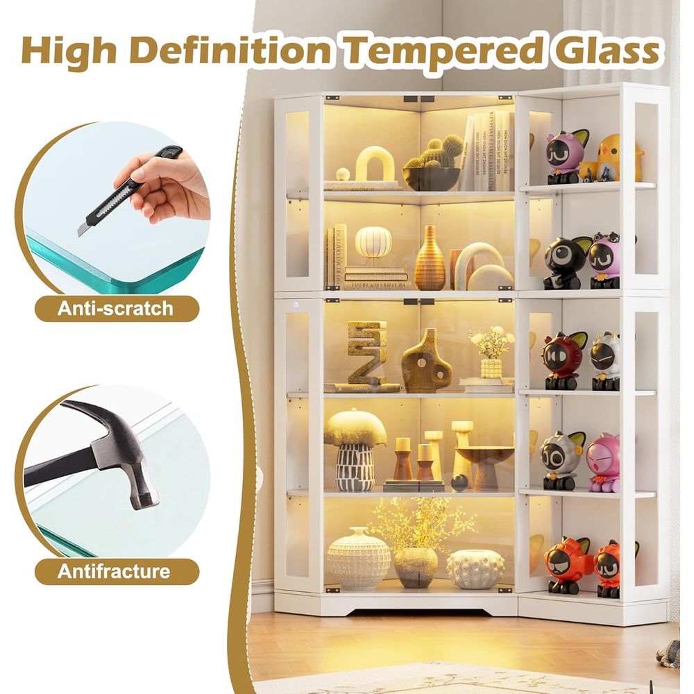 White LED-Illuminated Glass Di - Collectible Collection avis et prix