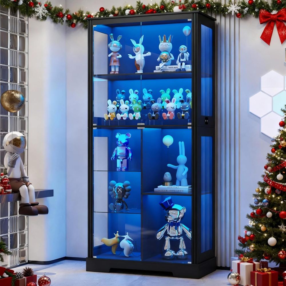 71 Illuminated Glass Curio Cab - Collectible Collection avis et prix