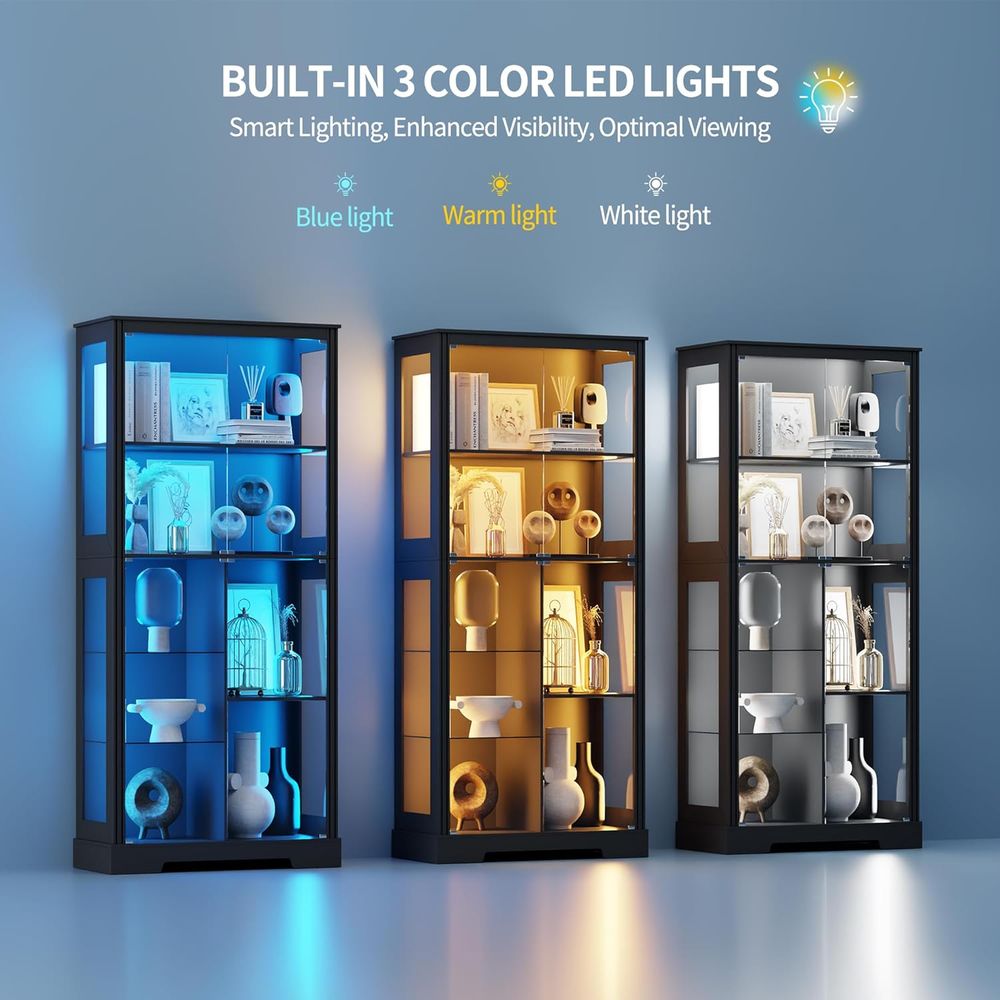 71 Illuminated Glass Curio Cab - Collectible Collection avis et prix