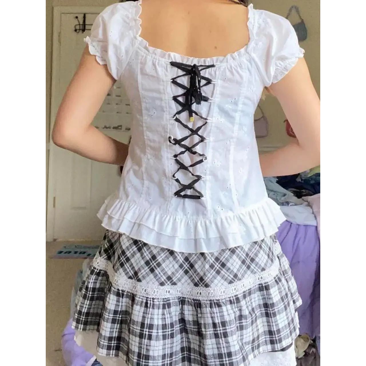 Kawaii Corset Ops 2000s Women' - Collectible Vintage T Shirts avis et prix