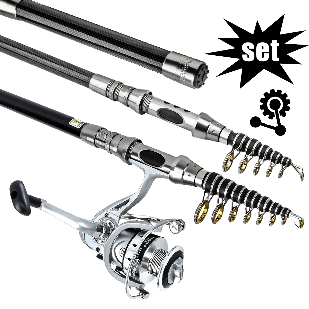 Fishing gear rod and wheel set - Developing Tank Reel avis et prix