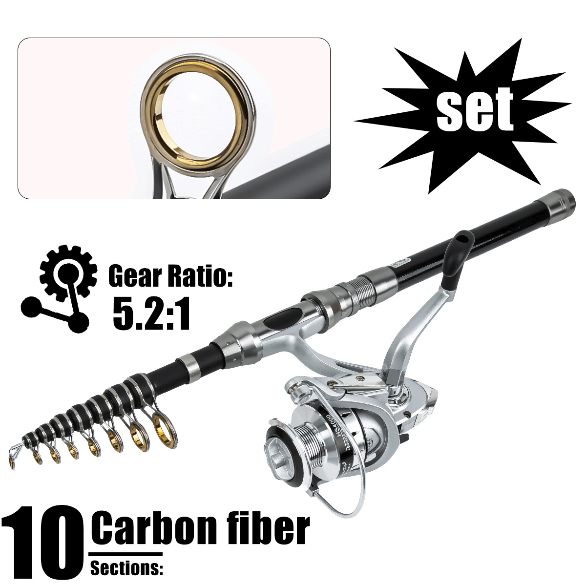 Fishing gear rod and wheel set - Developing Tank Reel avis et prix