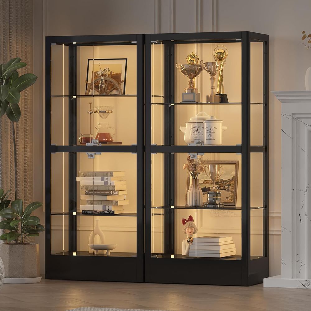 4-Sided Lockable Glass Display - Collectible Collection avis et prix