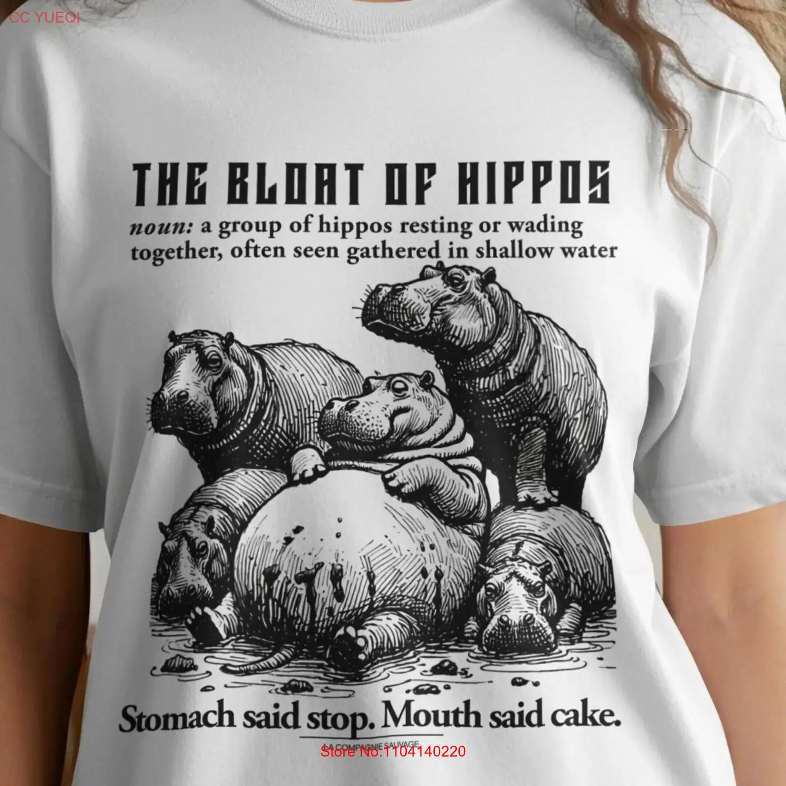 Hippos T Shirt Bloat of Funny  - Collectible Vintage T Shirts avis et prix