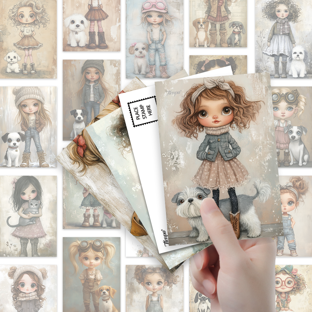 32pcs Vintage Cute Doll Postca - Vintage Collectible And Vintage Dolls avis et prix