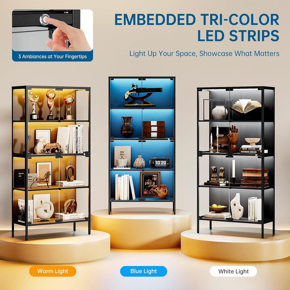 65 LED-Lit Glass Display Cabin - Collectible Collection avis et prix